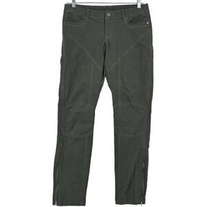KUHL Inspiratr Ankle Zip Pants Skinny Fit Stretch Hiking Olive Women's Size 12